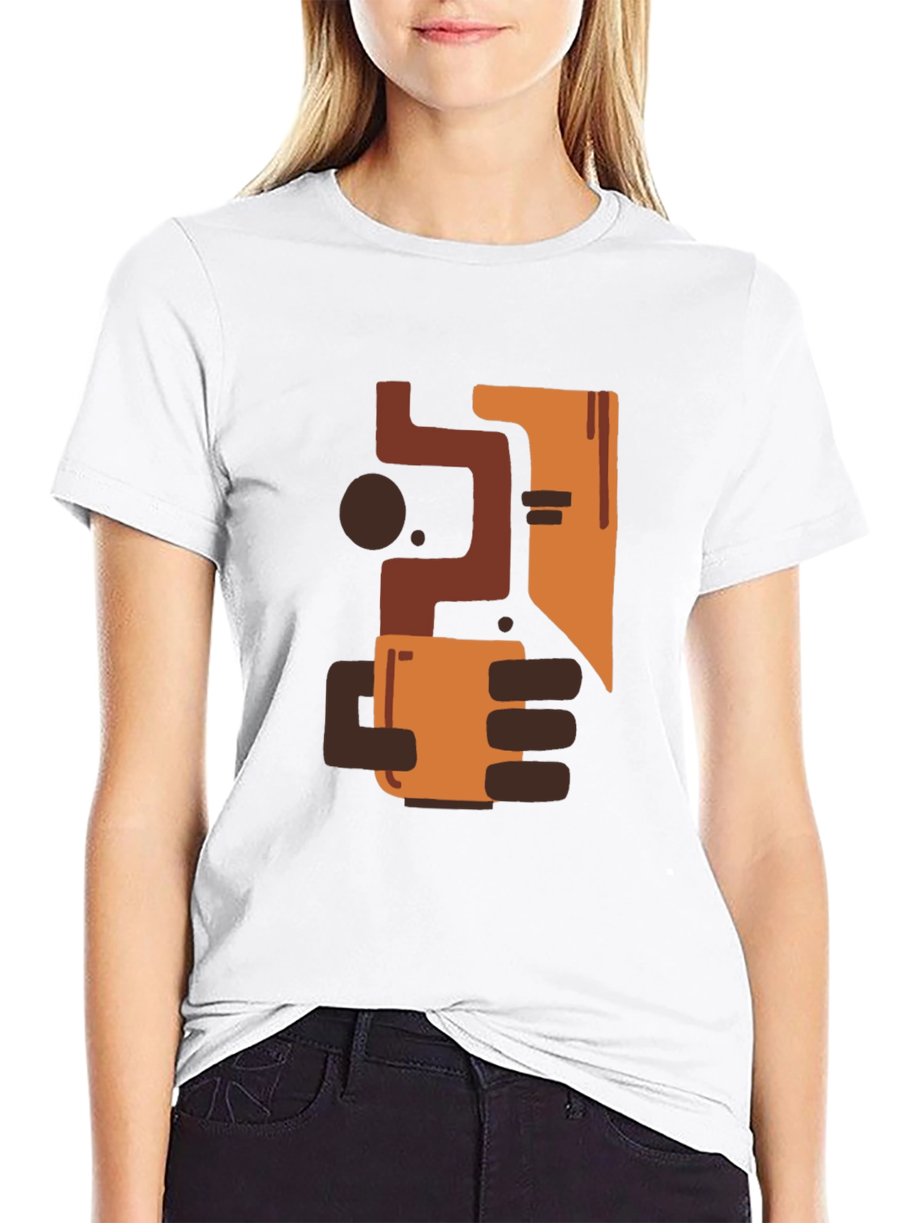 Abstract Coffee Lover Black Tee
