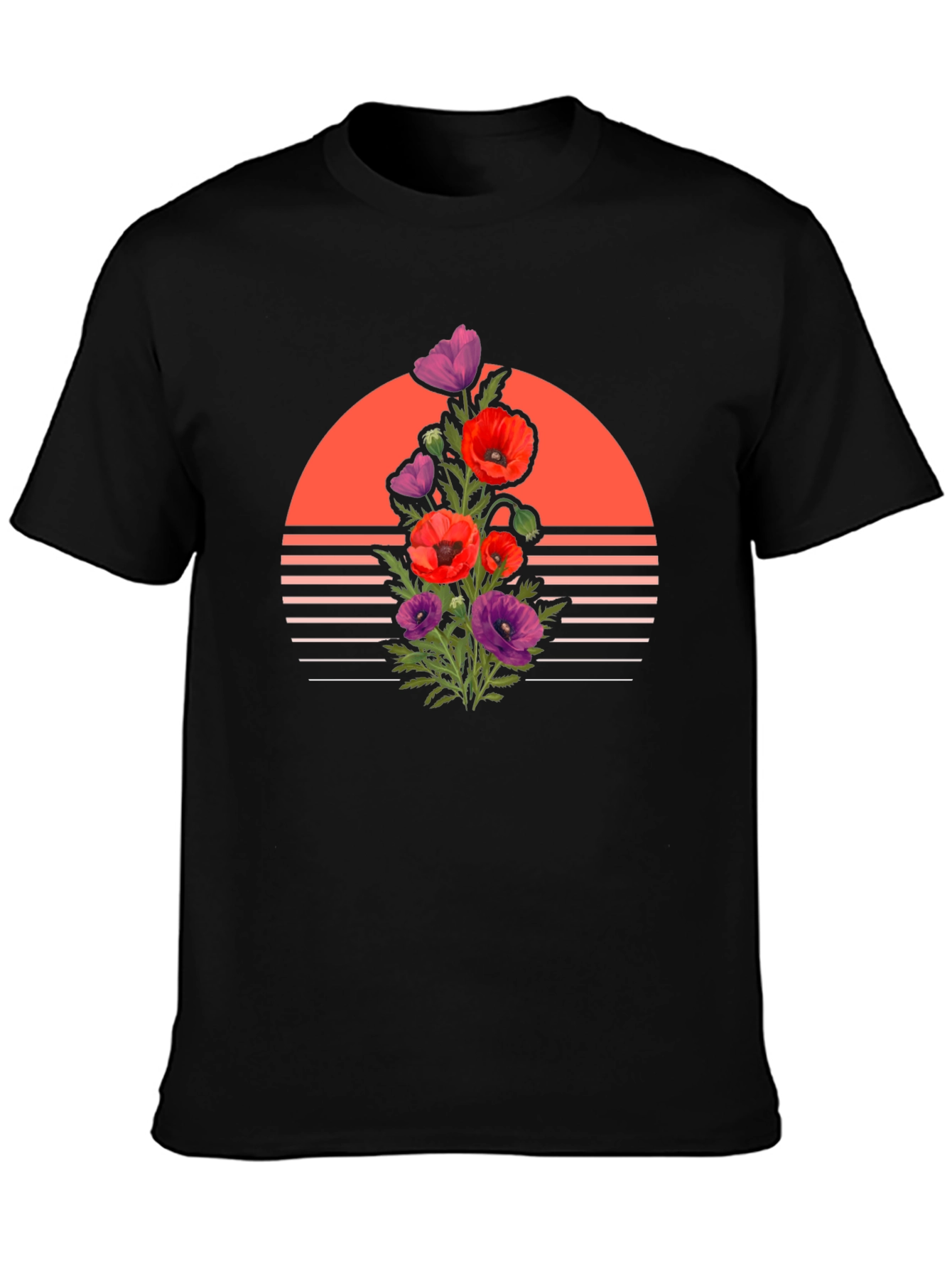 Floral Sunset Graphic Tee - Stylish Comfort