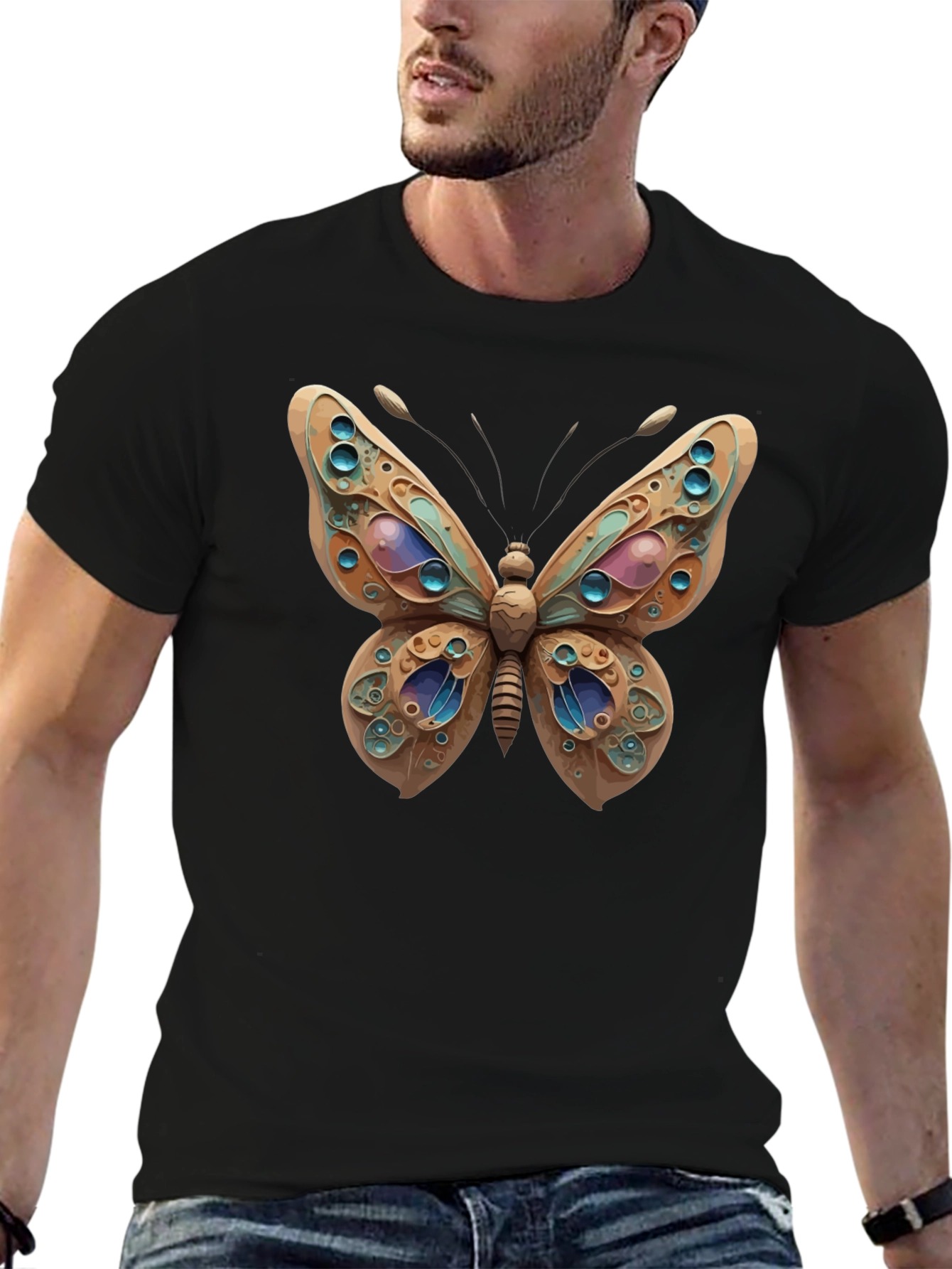 Butterfly Art T-Shirt - Unique Graphic Tee