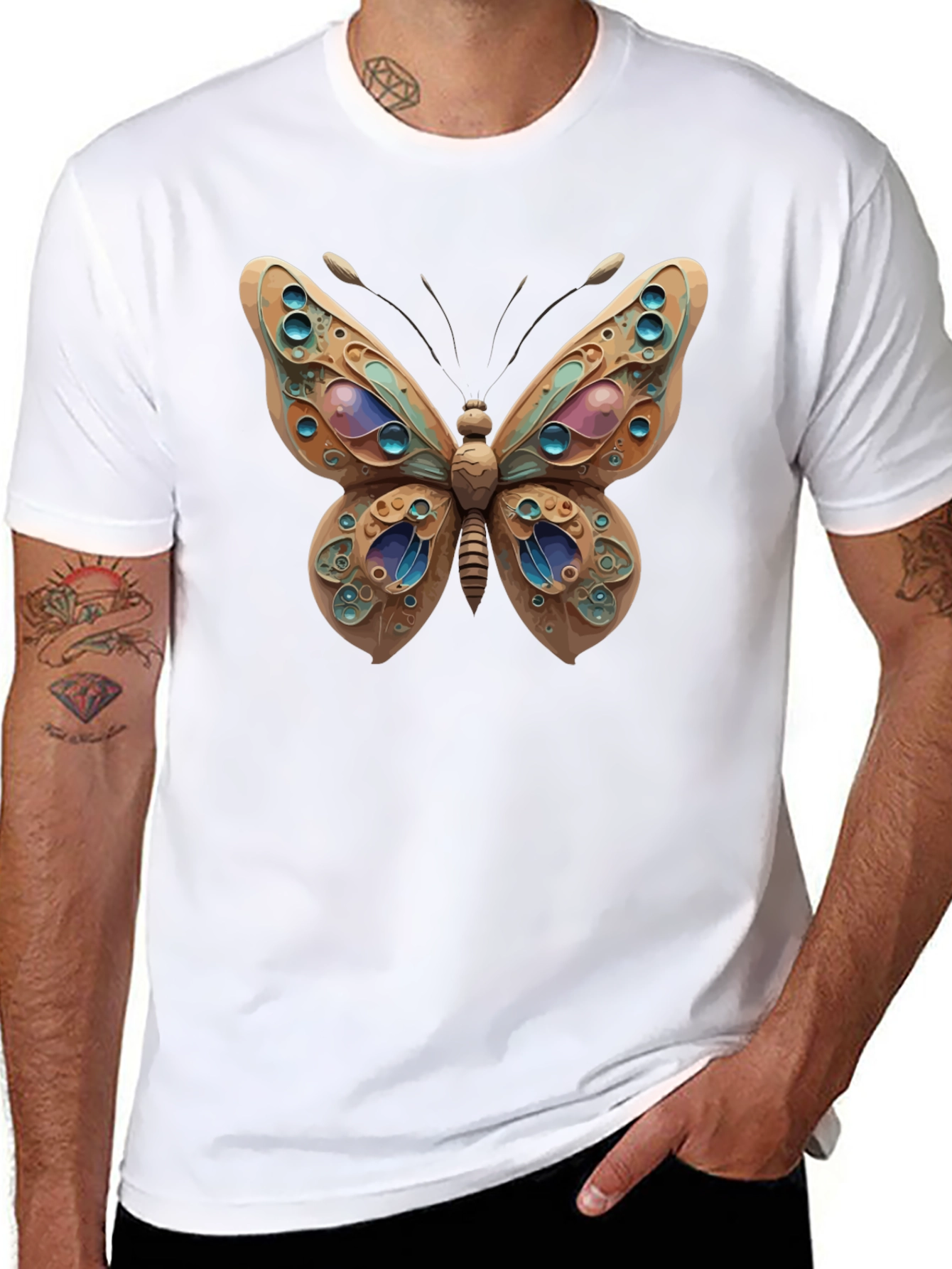 Butterfly Art T-Shirt - Unique Graphic Tee