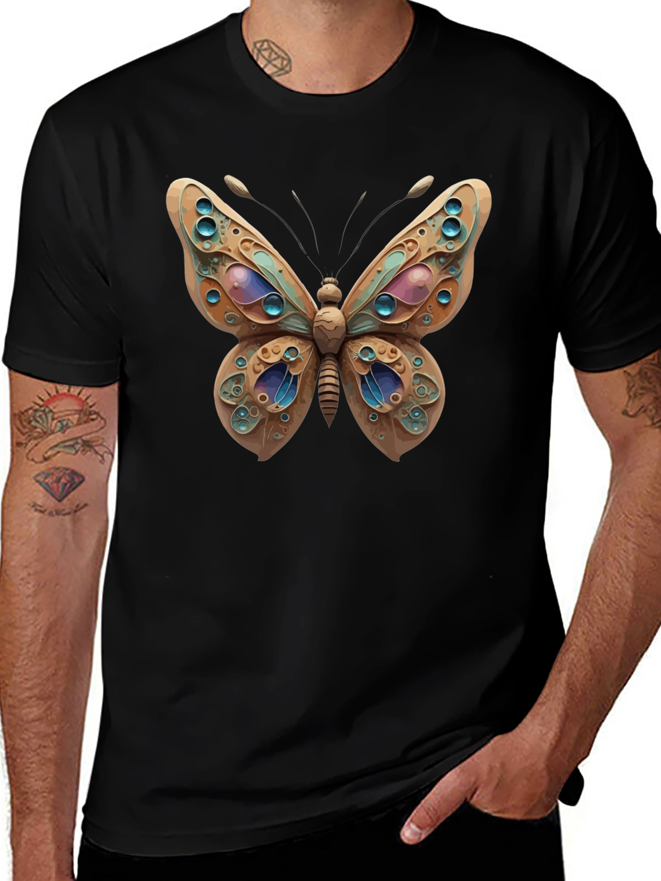 Butterfly Art T-Shirt - Unique Graphic Tee