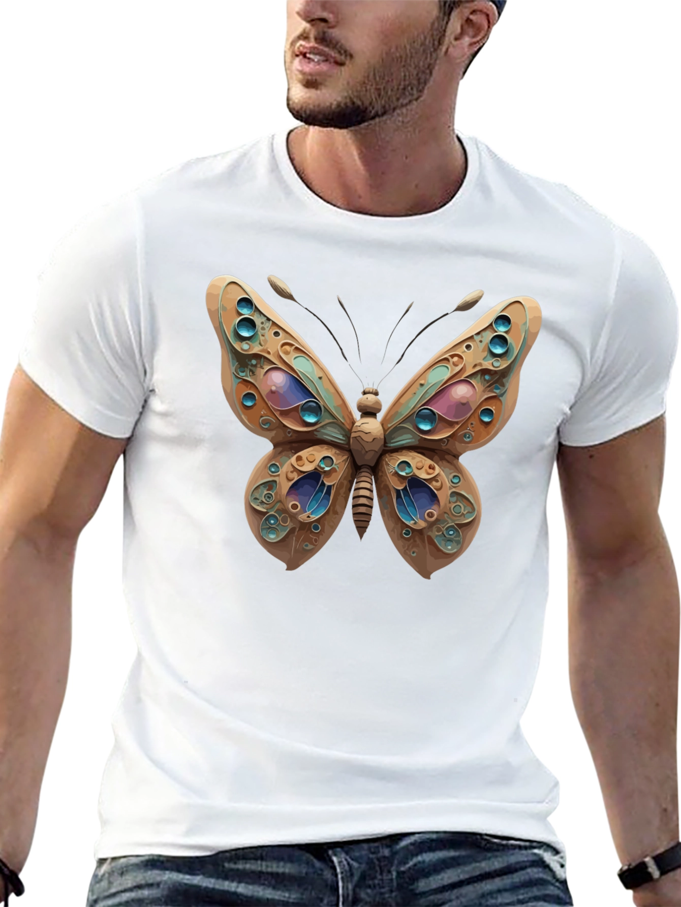 Butterfly Art T-Shirt - Unique Graphic Tee