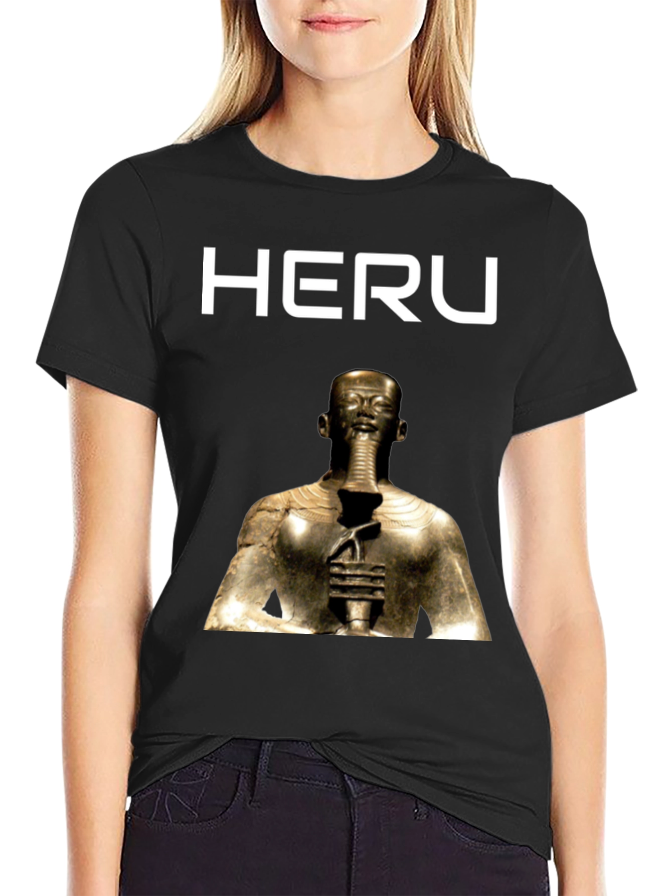 Heru Pharaoh Graphic Tee - Premium Cotton Blend