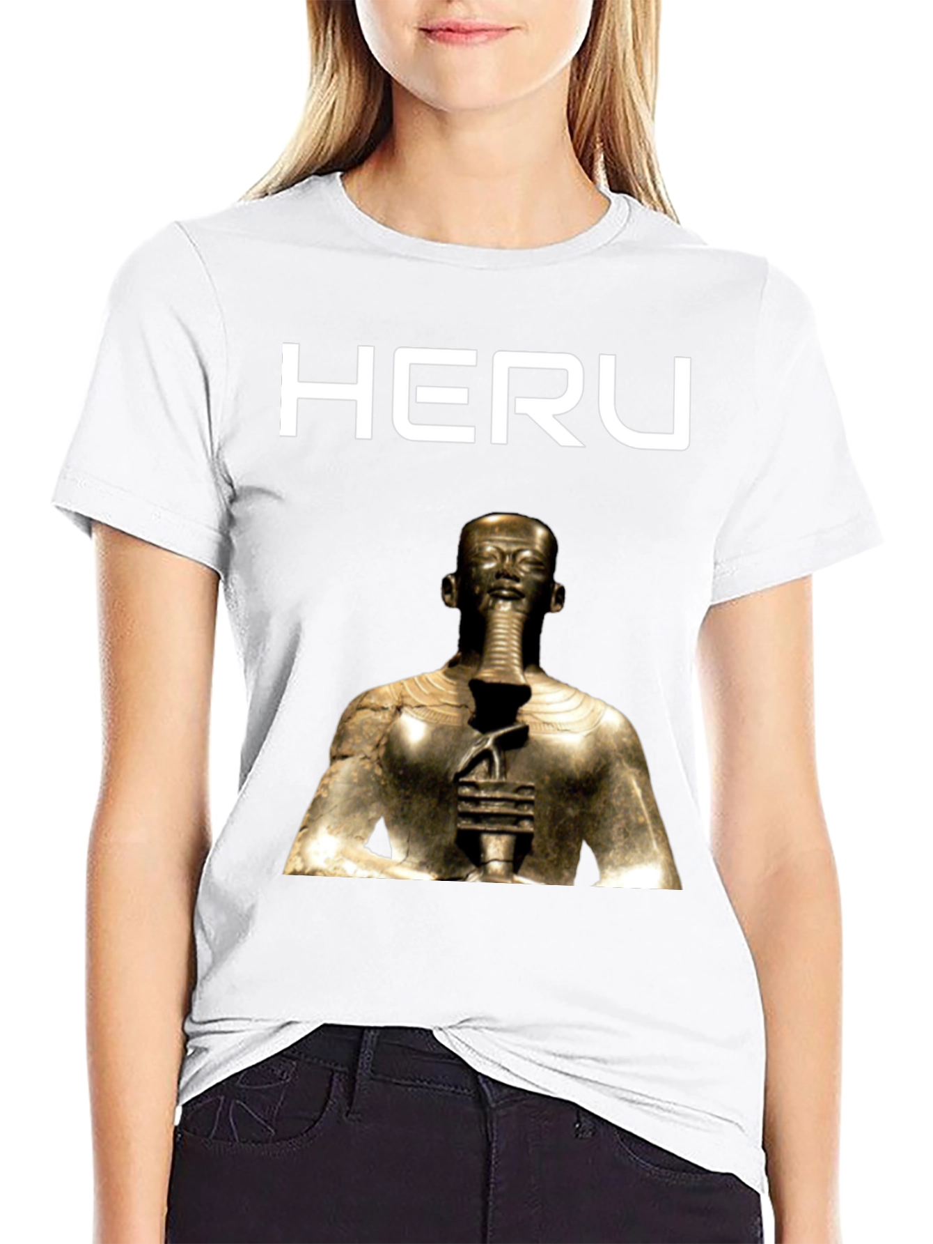Heru Pharaoh Graphic Tee - Premium Cotton Blend