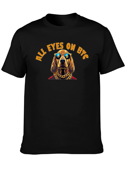 All Eyes On BTC Dog T-Shirt Crypto Fashion