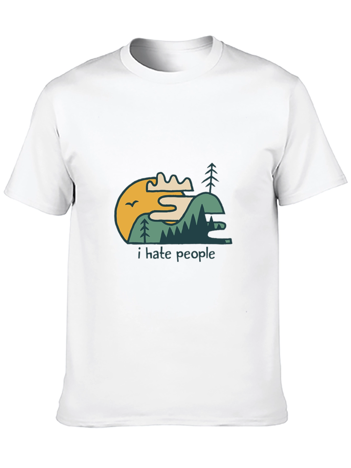 I Hate People Graphic Tee - Nature Scene T-Shirt