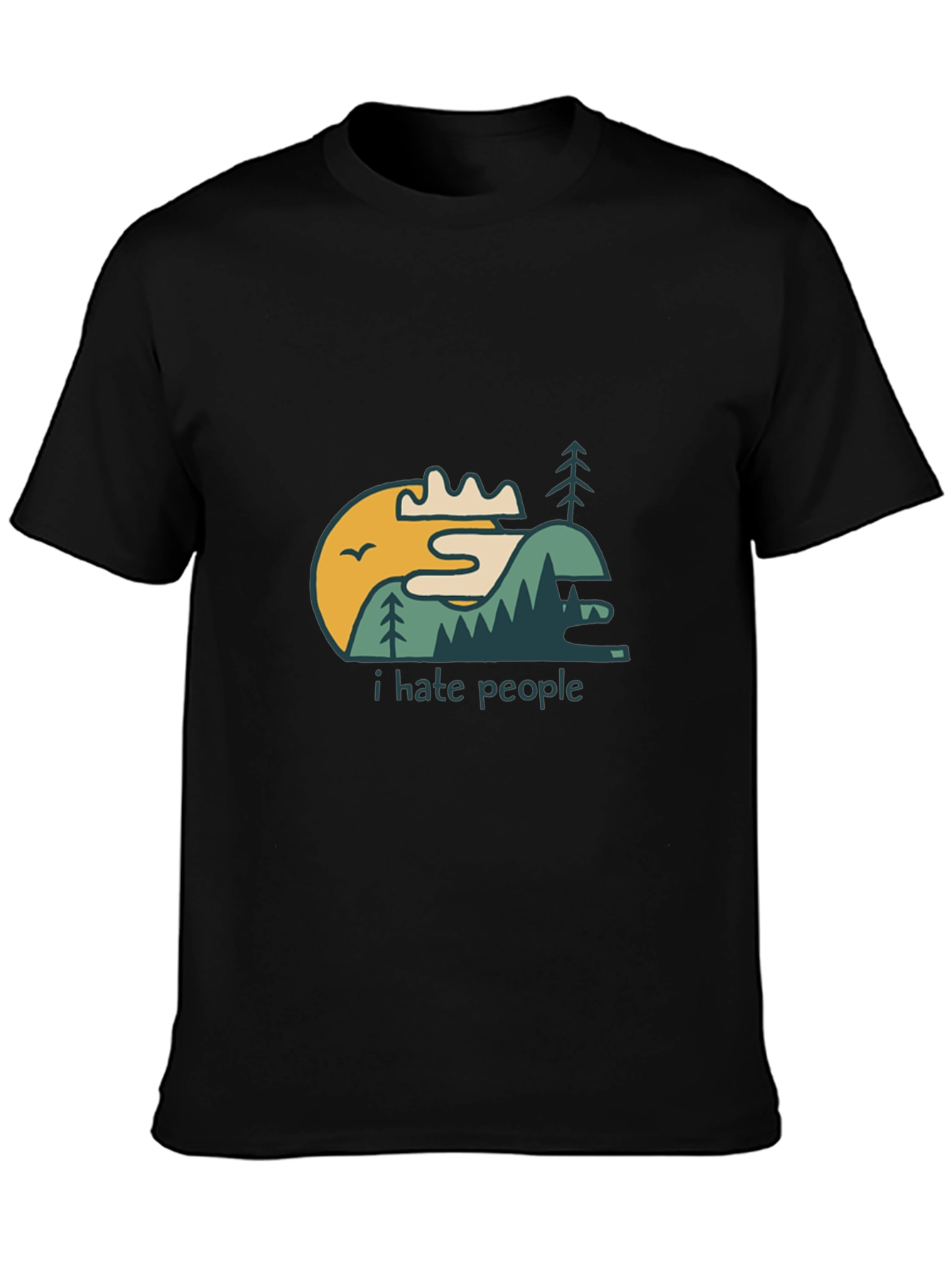 I Hate People Graphic Tee - Nature Scene T-Shirt