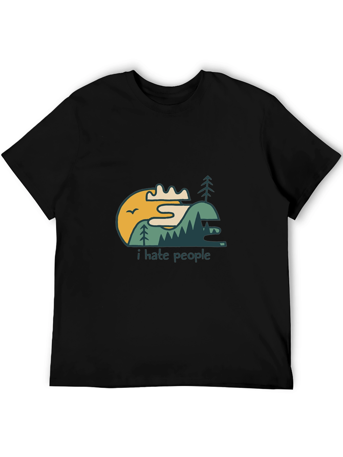 I Hate People Graphic Tee - Nature Scene T-Shirt