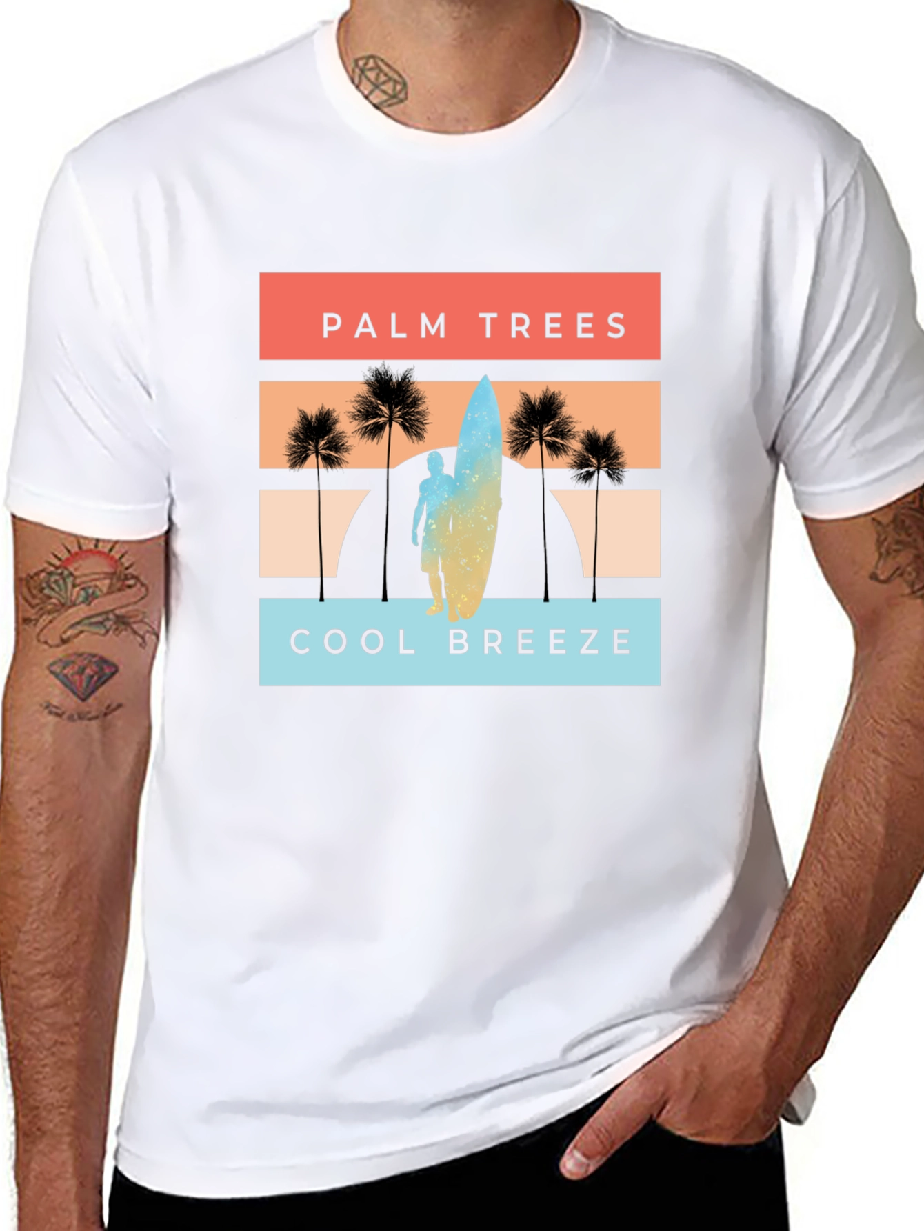 Palm Trees Cool Breeze Graphic T-Shirt