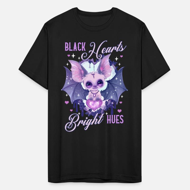 Creepy Cute Black Hearts Bright Hues Pastel Goth B