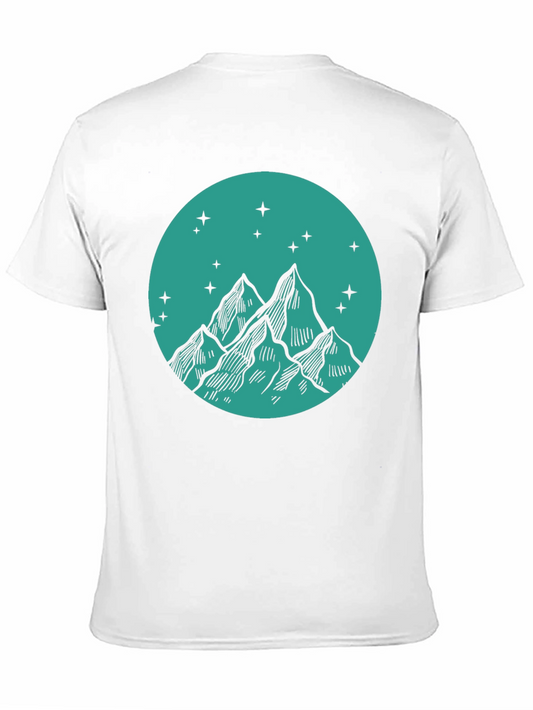 Mountain Peak Graphic Tee - Stylish Black T-Shirt