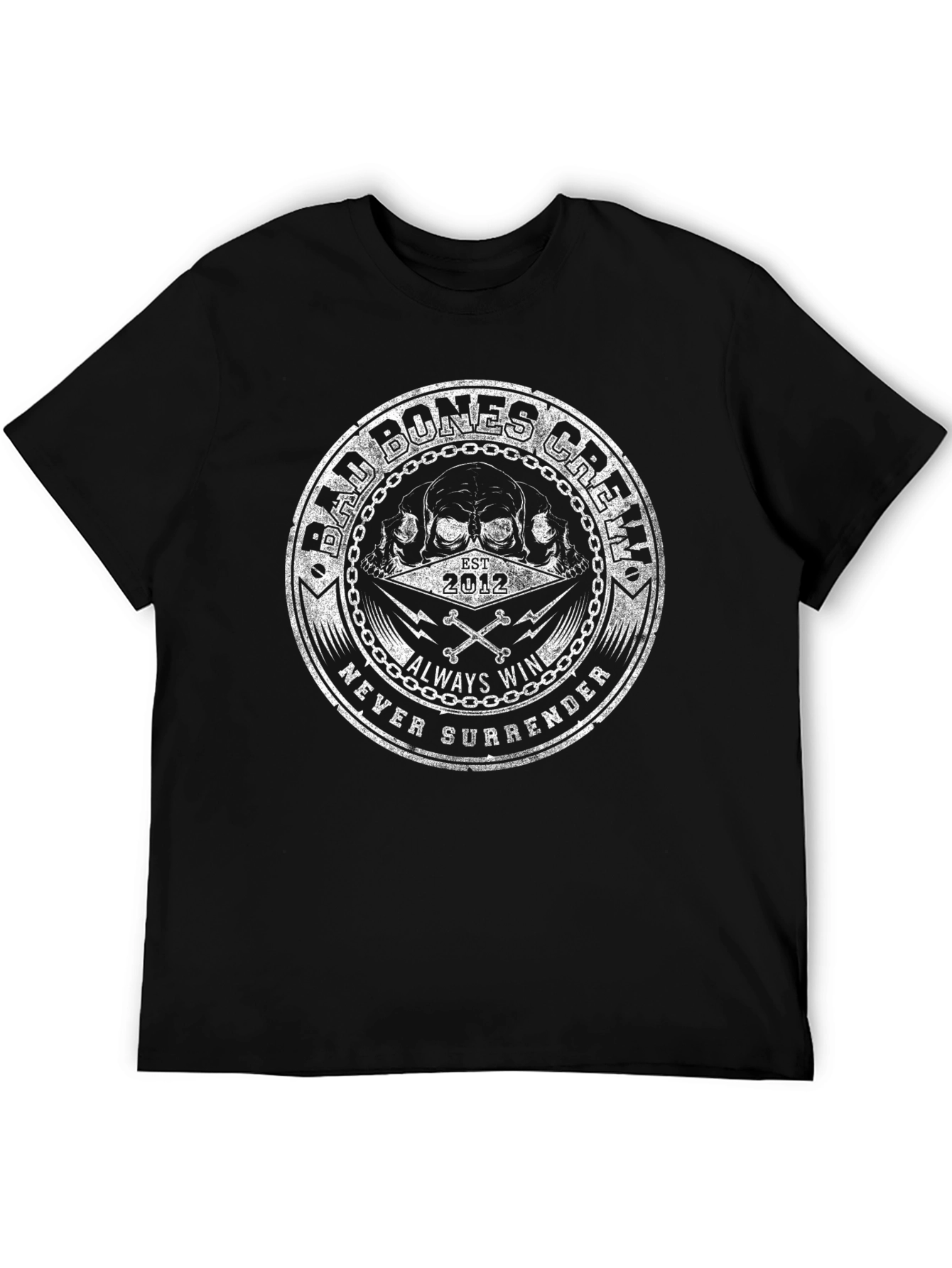 Bad Bones Crew Graphic Tee - Black