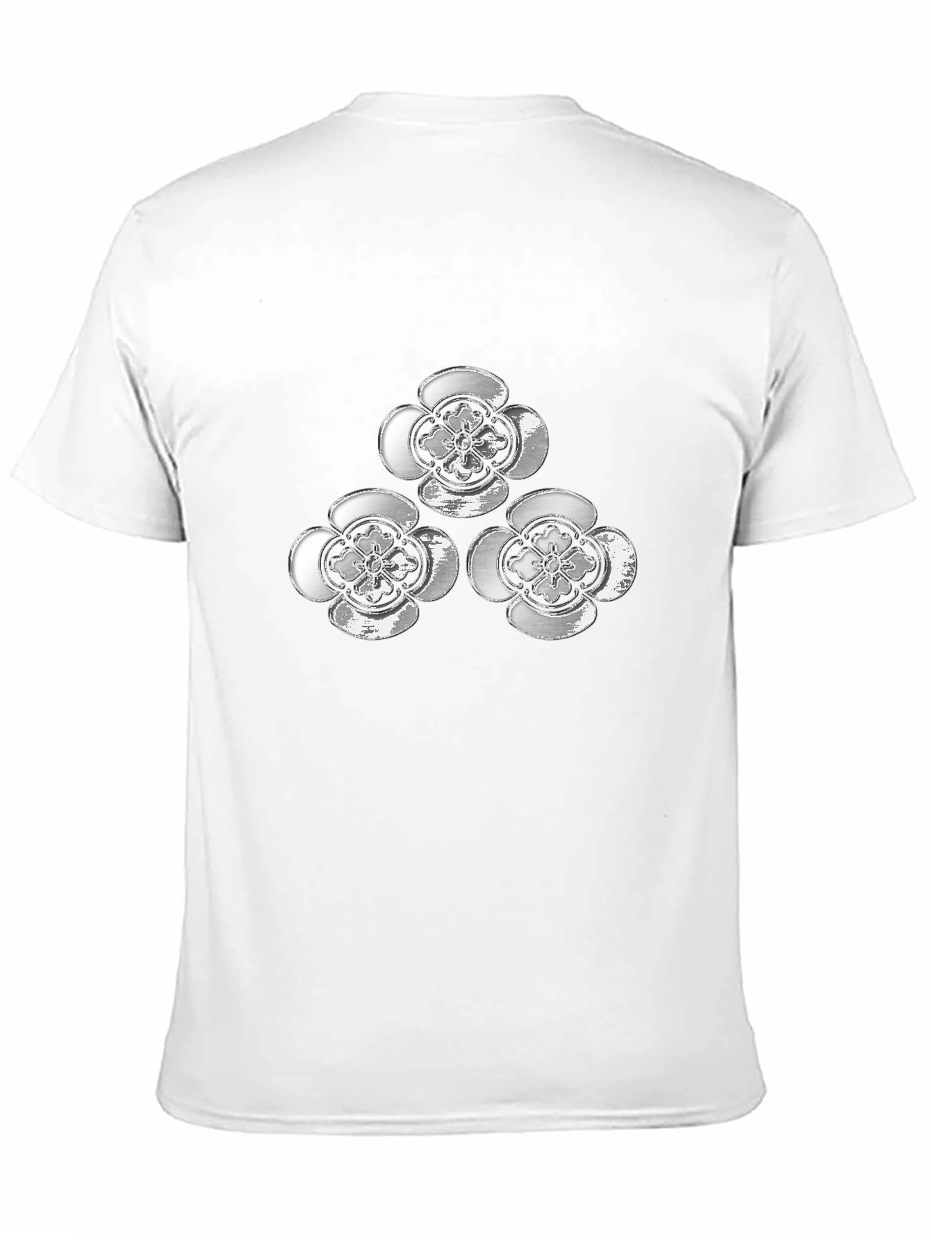 Floral Crest Graphic Tee - Black