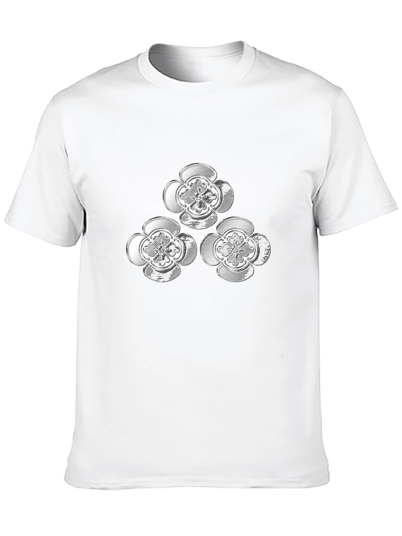 Floral Crest Graphic Tee - Black
