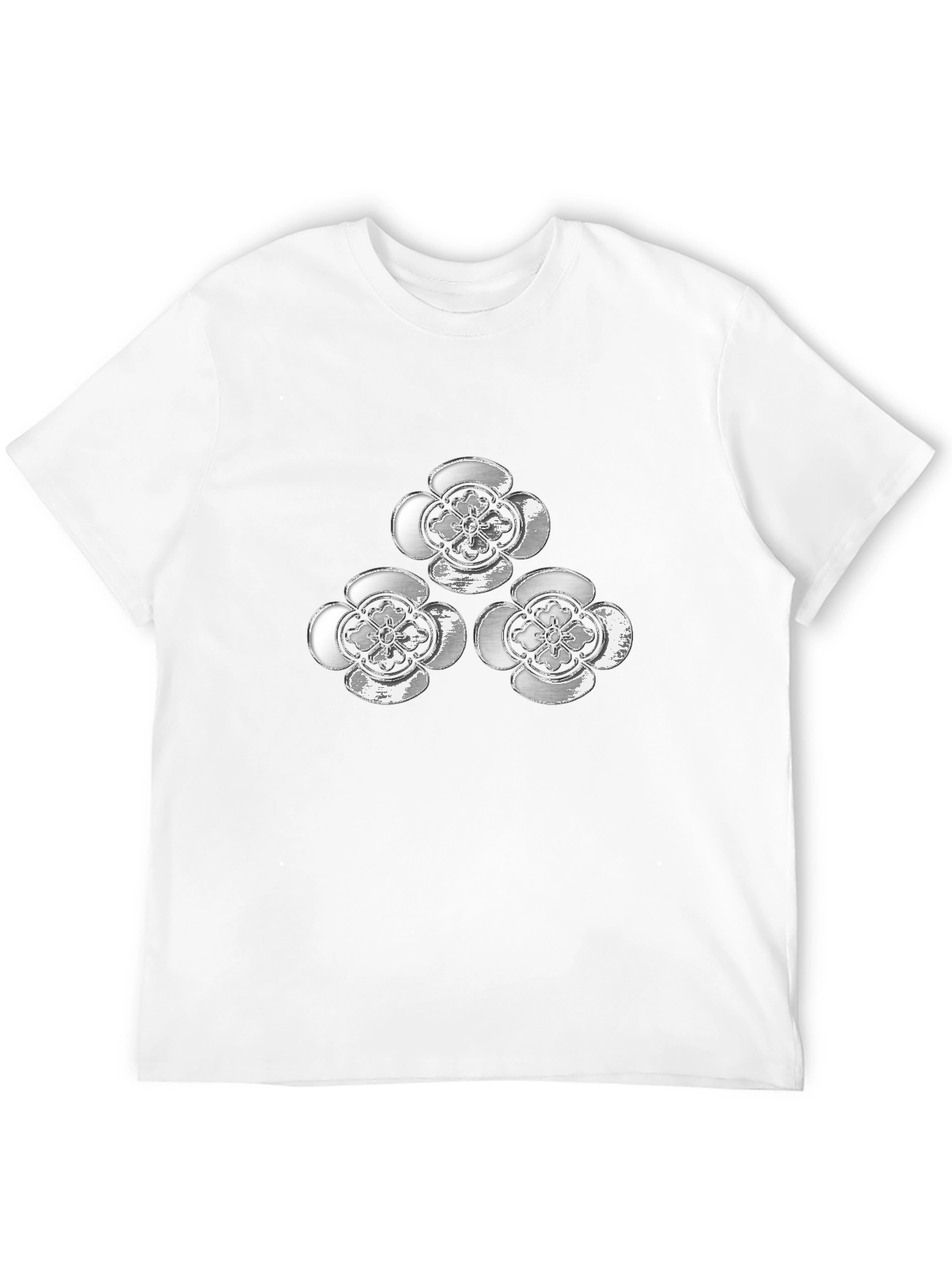 Floral Crest Graphic Tee - Black