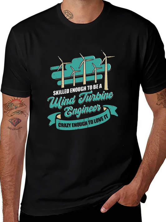 Wind Turbine Engineer Graphic T-Shirt