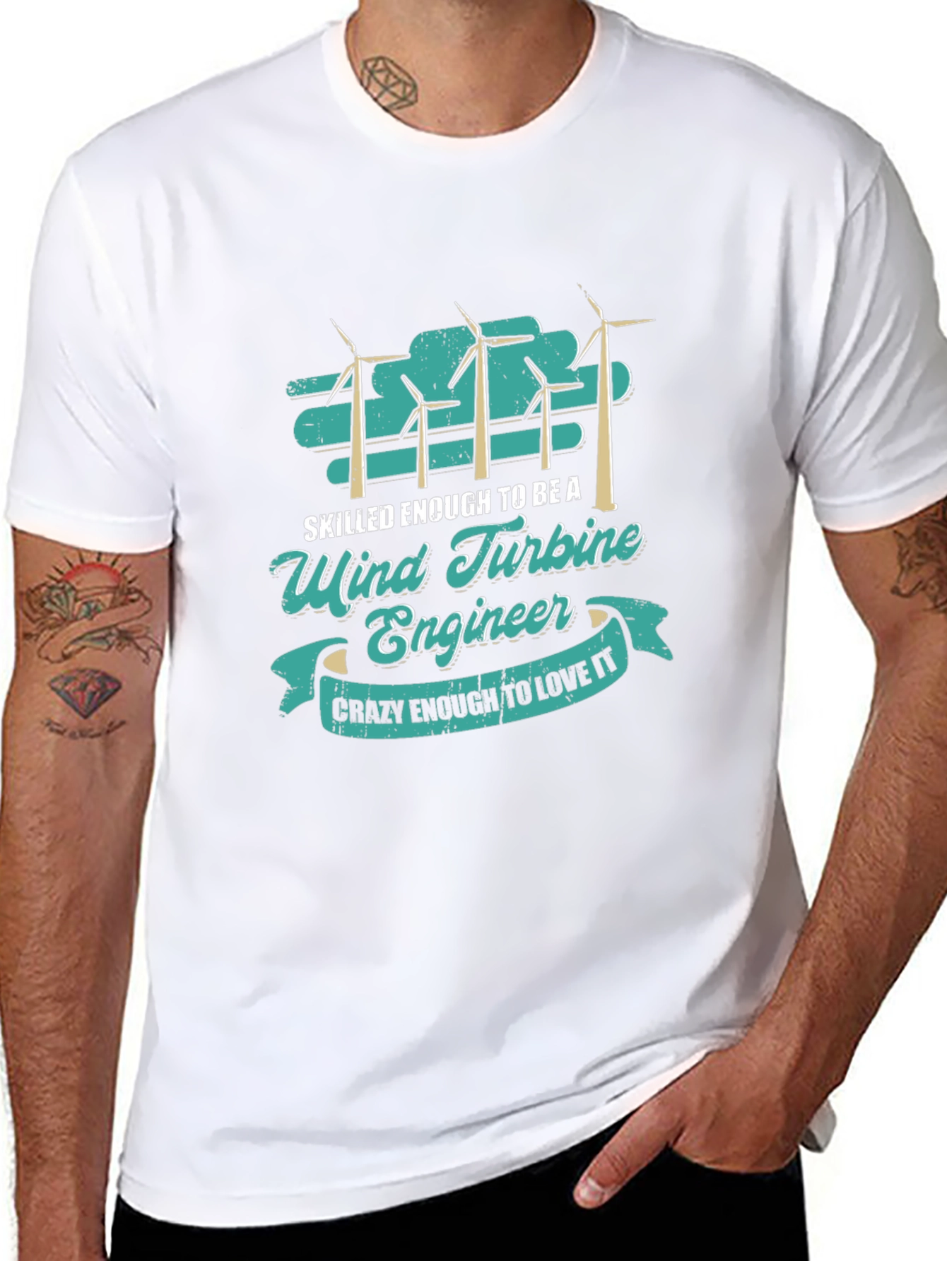 Wind Turbine Engineer Graphic T-Shirt