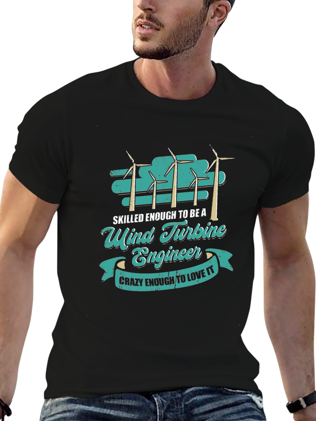 Wind Turbine Engineer Graphic T-Shirt