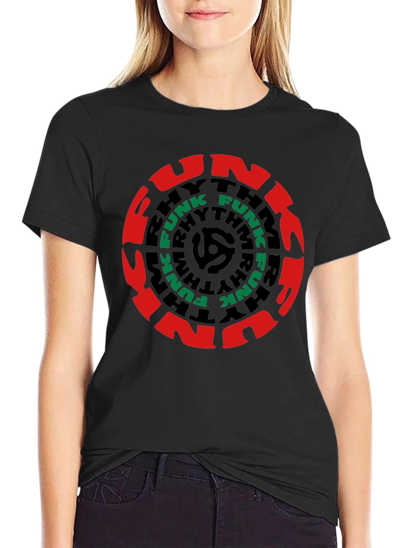 Retro Funk Rhythm T-Shirt - Black Graphic Tee