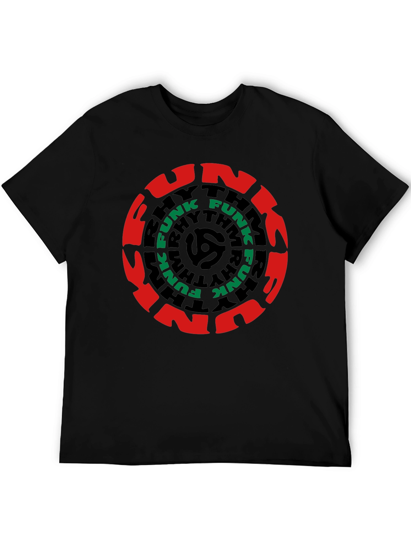 Retro Funk Rhythm T-Shirt - Black Graphic Tee