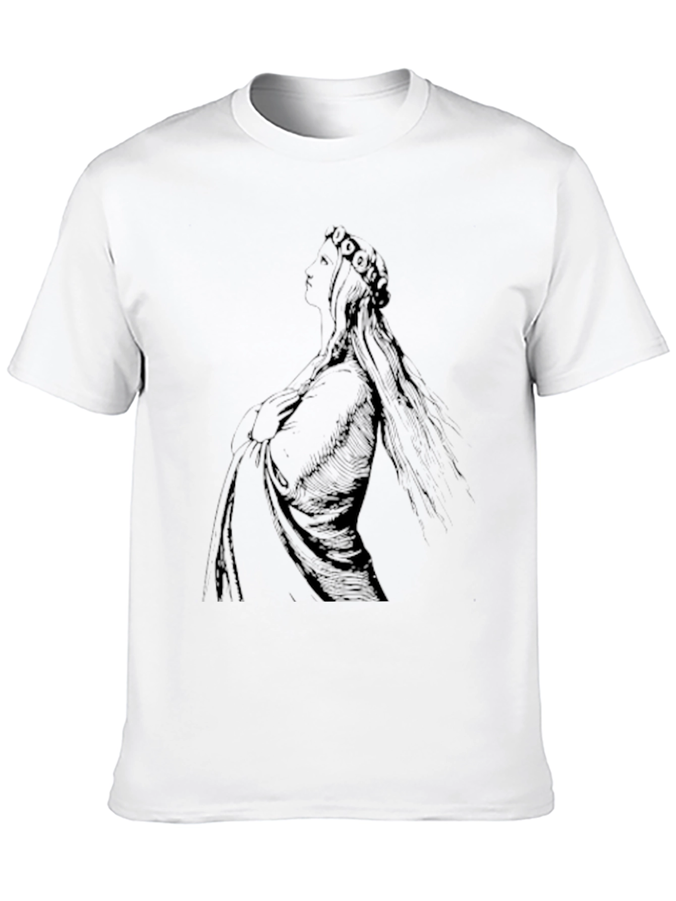 Elegant Woman Graphic Black T-Shirt