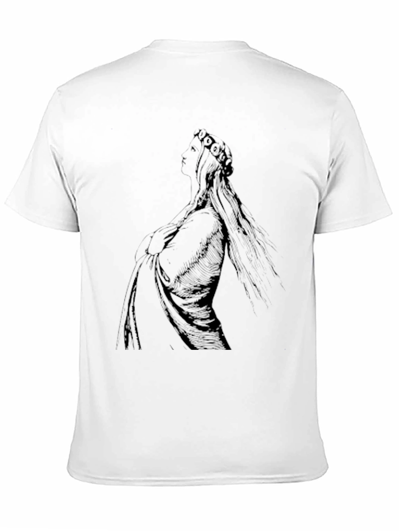 Elegant Woman Graphic Black T-Shirt