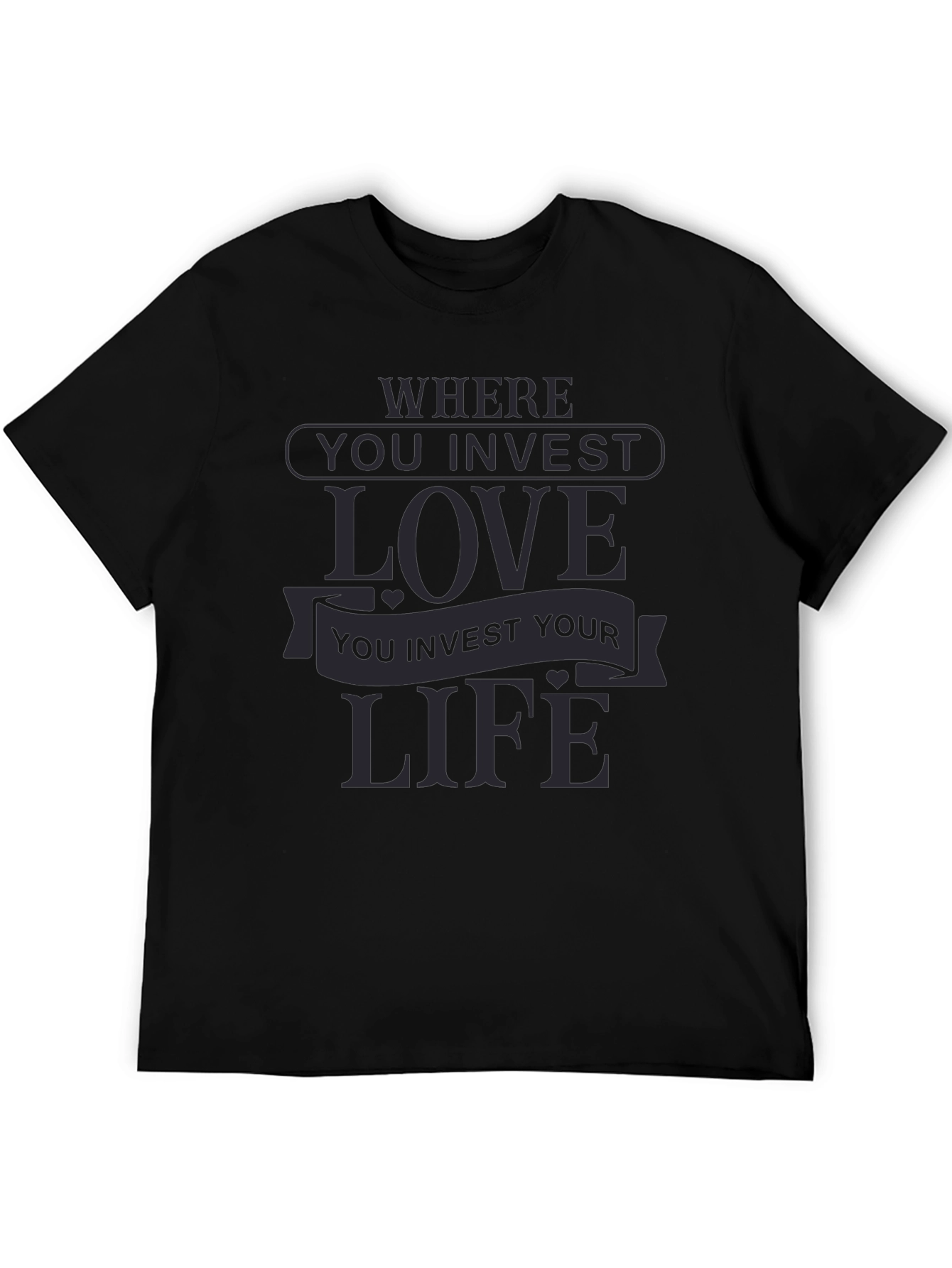 Invest in Love Black Graphic Tee