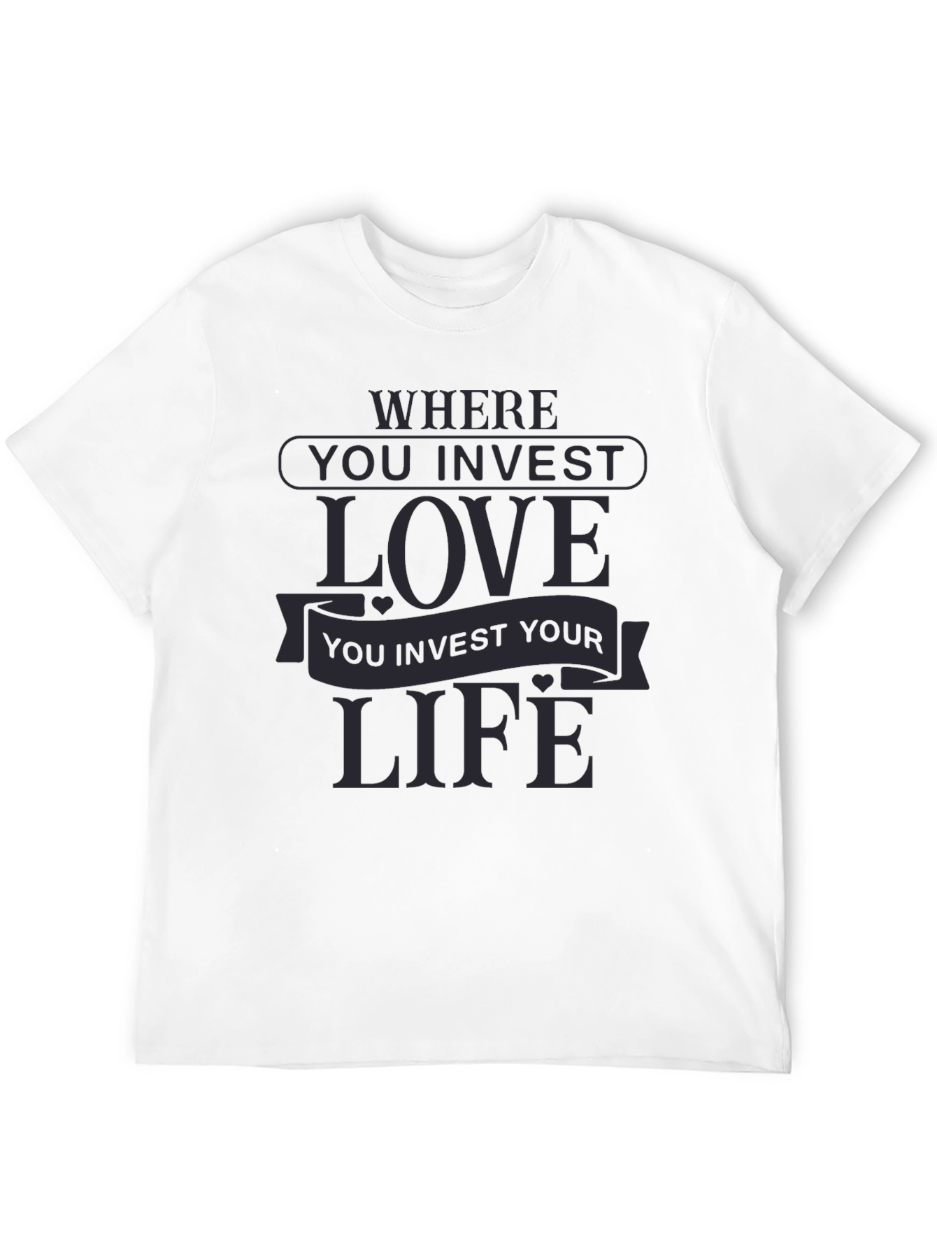 Invest in Love Black Graphic Tee