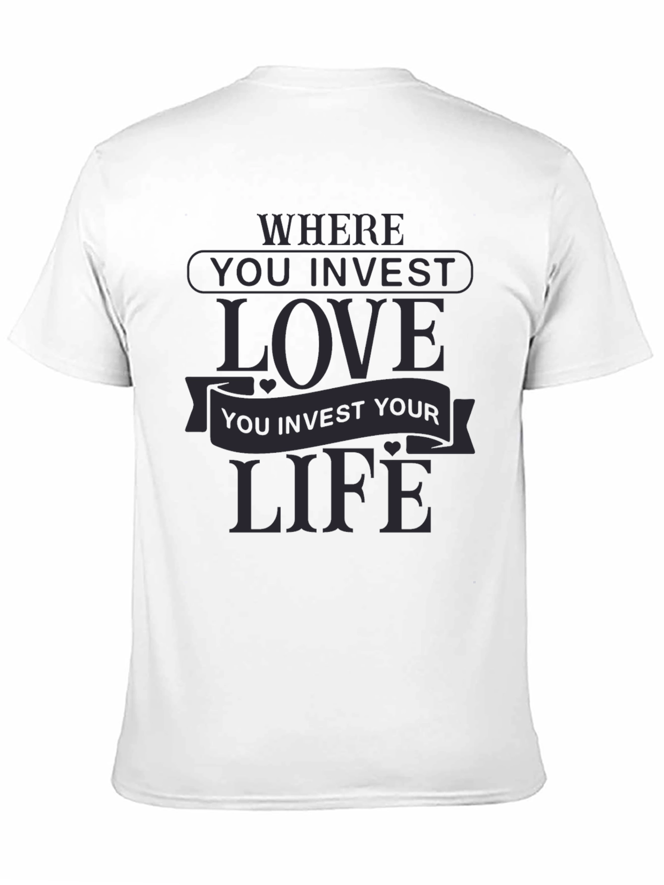 Invest in Love Black Graphic Tee