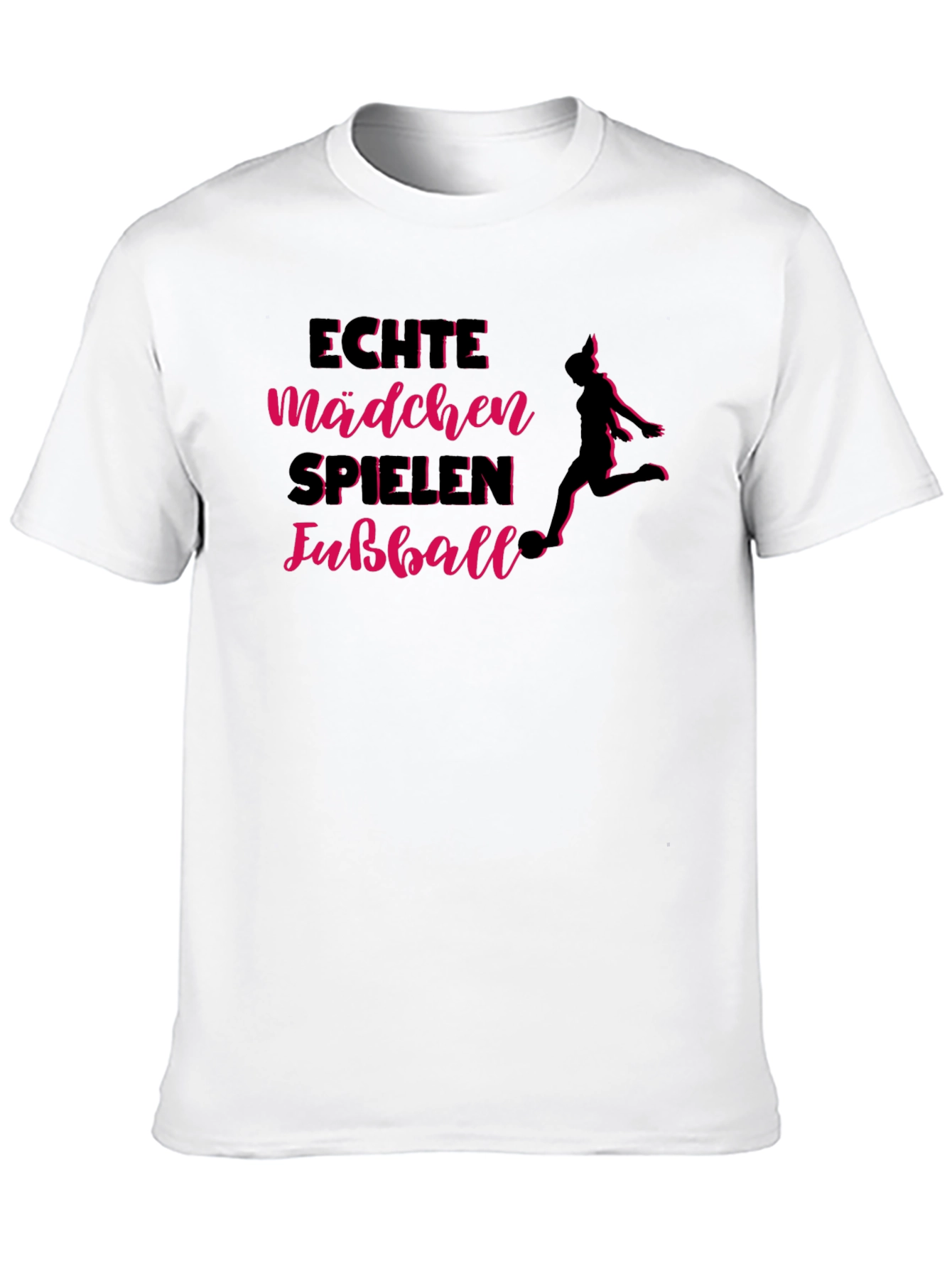 Echte Mädchen Spielen Fußball T-Shirt
