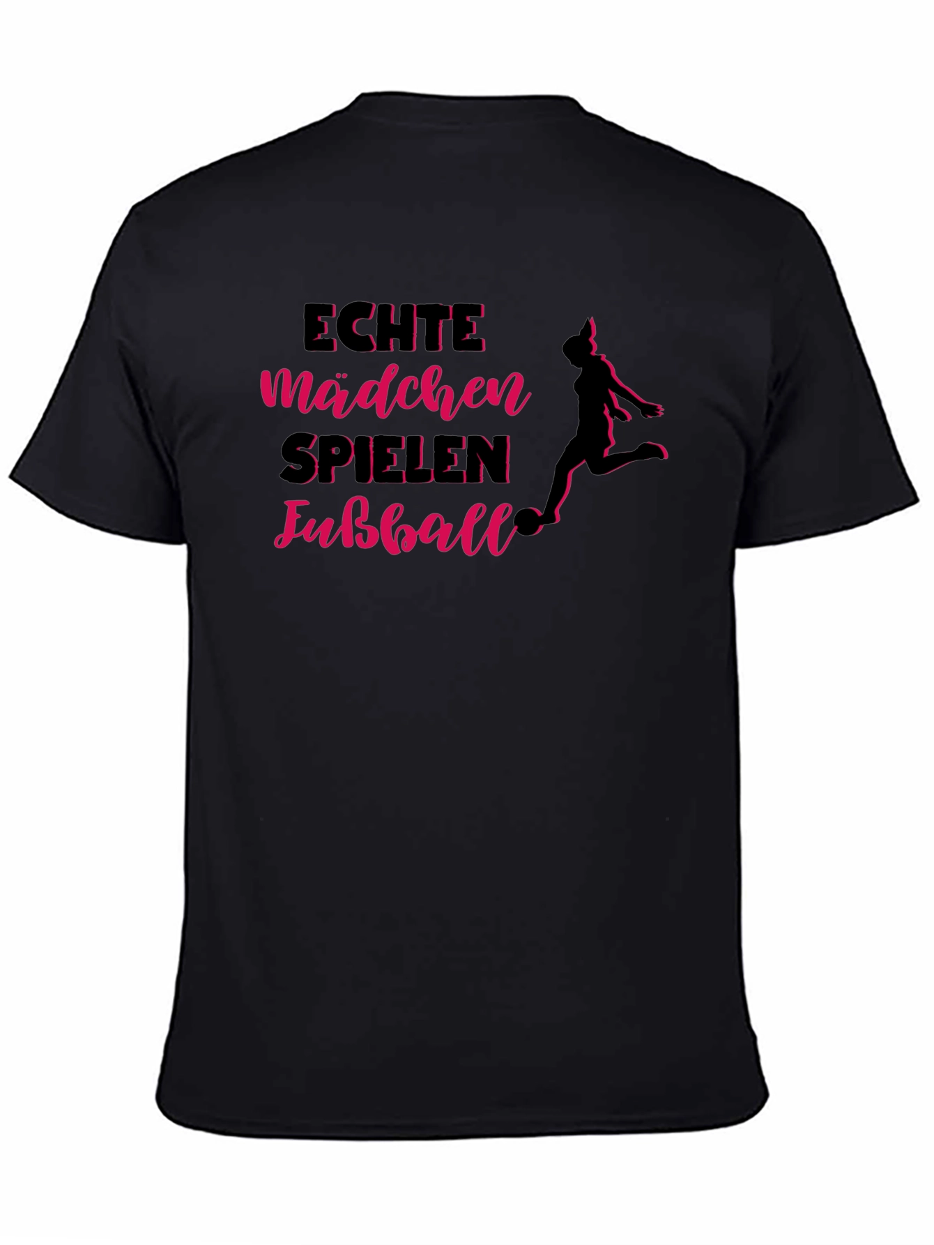 Echte Mädchen Spielen Fußball T-Shirt
