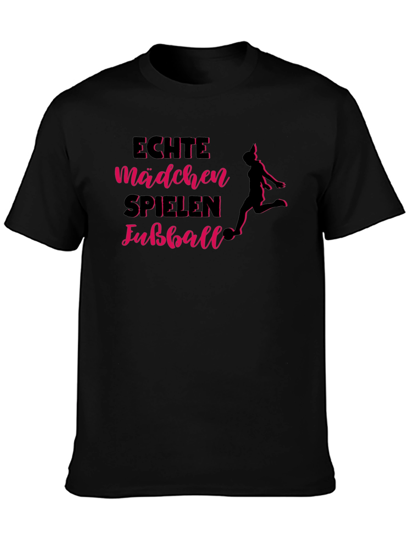 Echte Mädchen Spielen Fußball T-Shirt