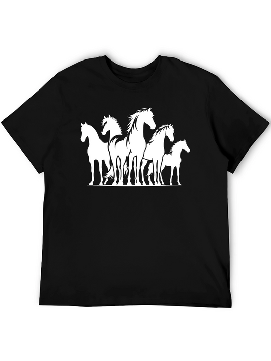 Horse Graphic T-Shirt - Stylish Animal Print Tee