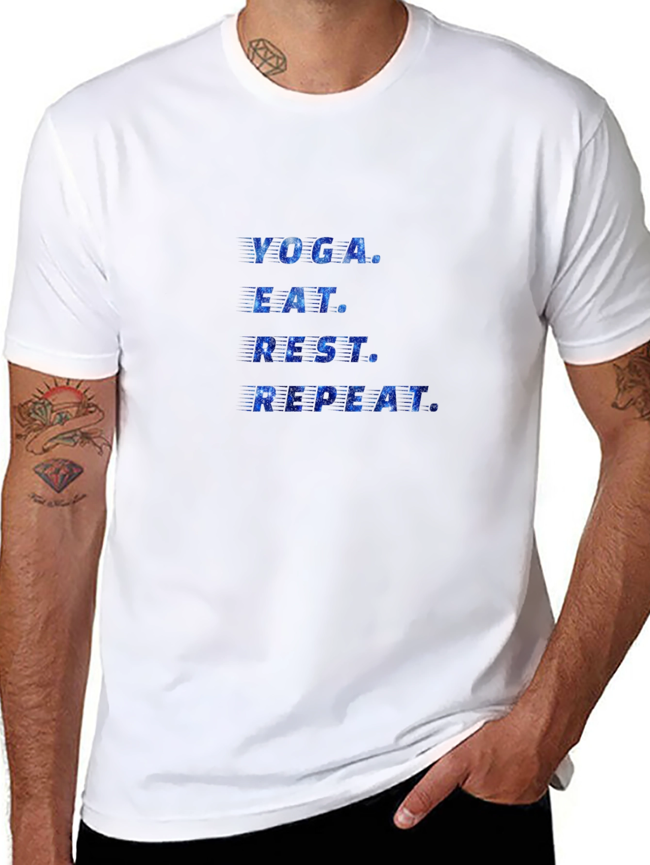 Yoga Eat Rest Repeat Graphic T-Shirt