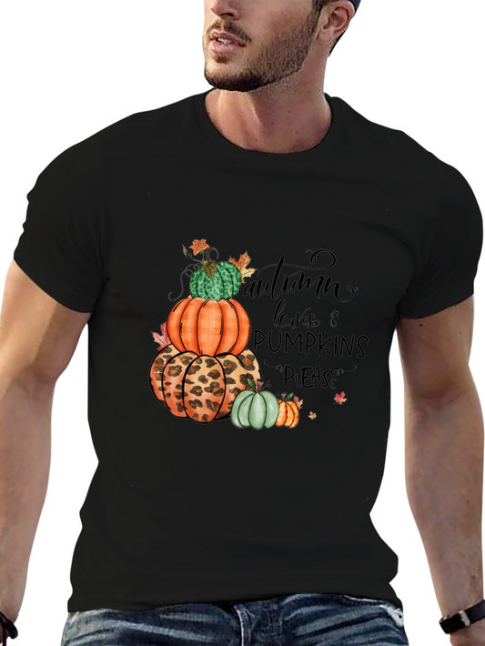Autumn Leaves & Pumpkins Please T-Shirt