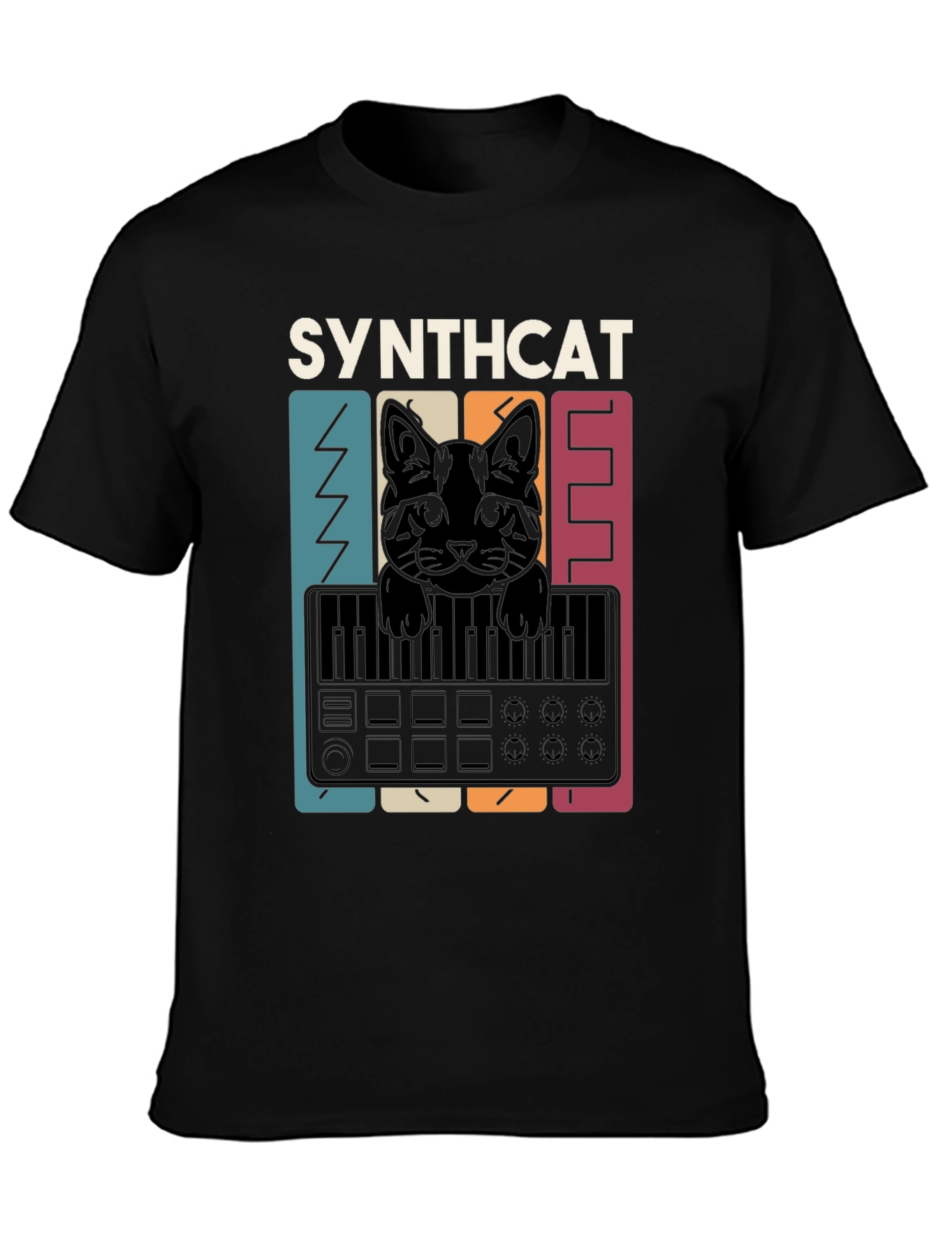 Synthcat T-Shirt - Music Lovers Tee