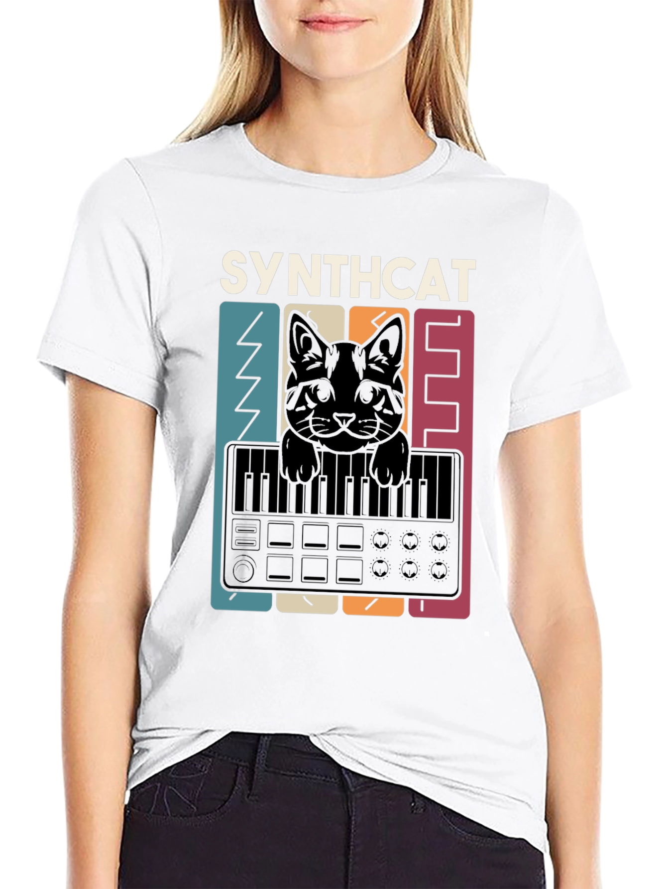 Synthcat T-Shirt - Music Lovers Tee