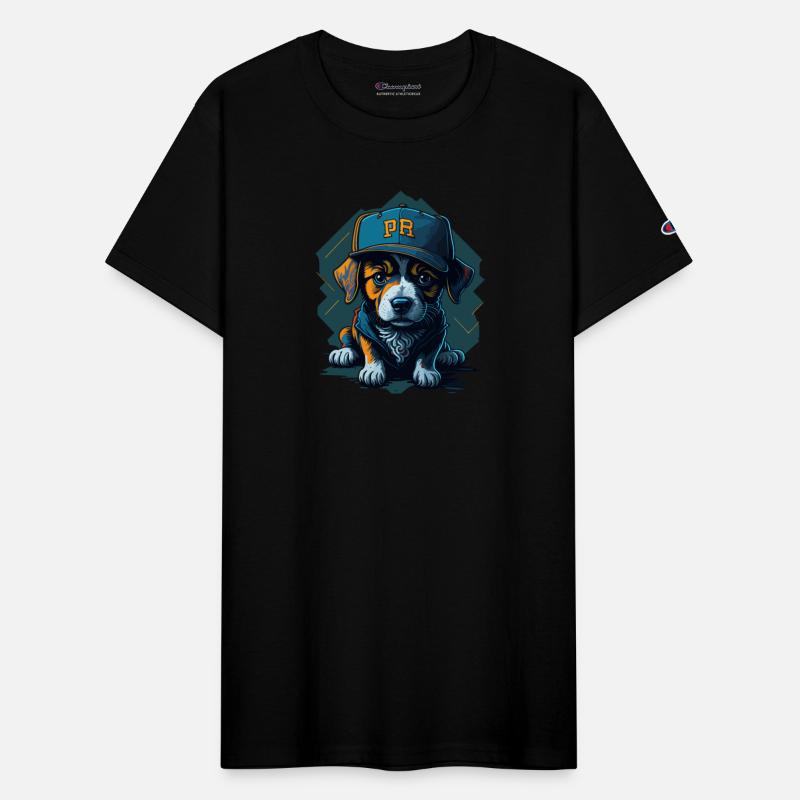 Cute Border Collie Puppy Wearing Baseball Hat