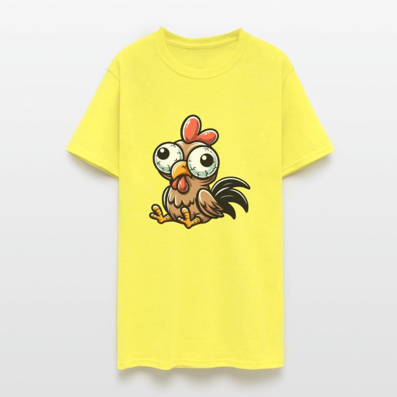 Cute confused hen cartoon clumsy googly eyes