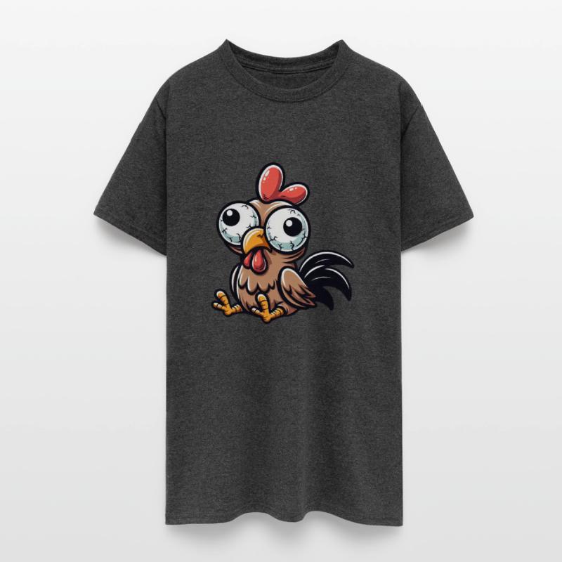 Cute confused hen cartoon clumsy googly eyes