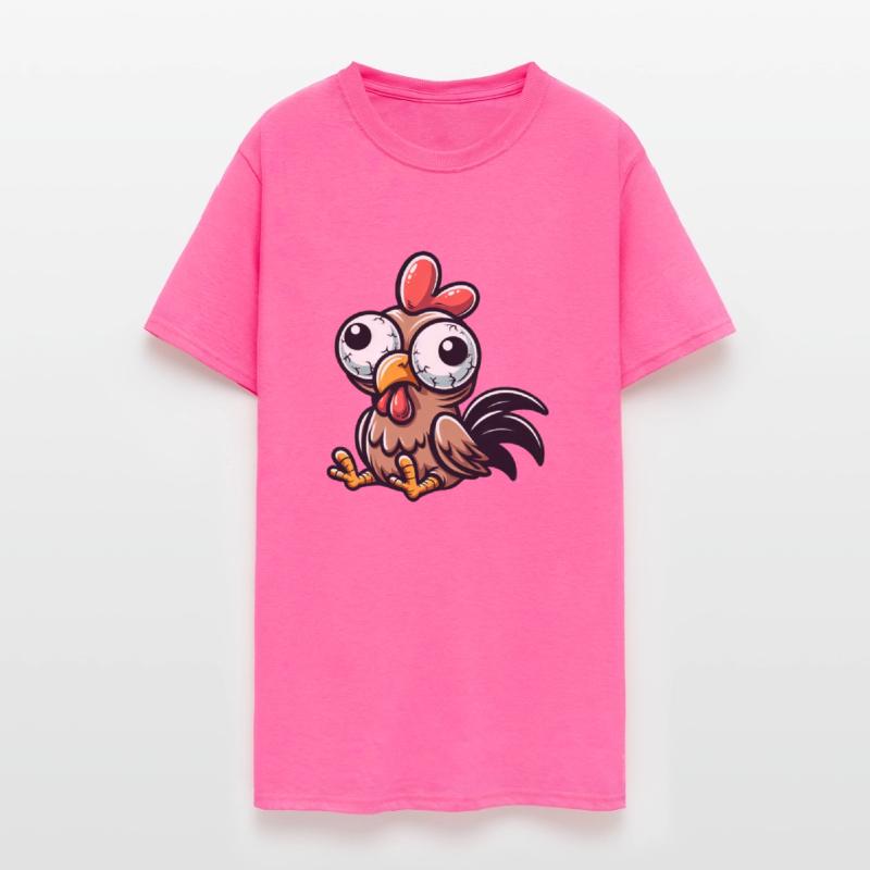 Cute confused hen cartoon clumsy googly eyes