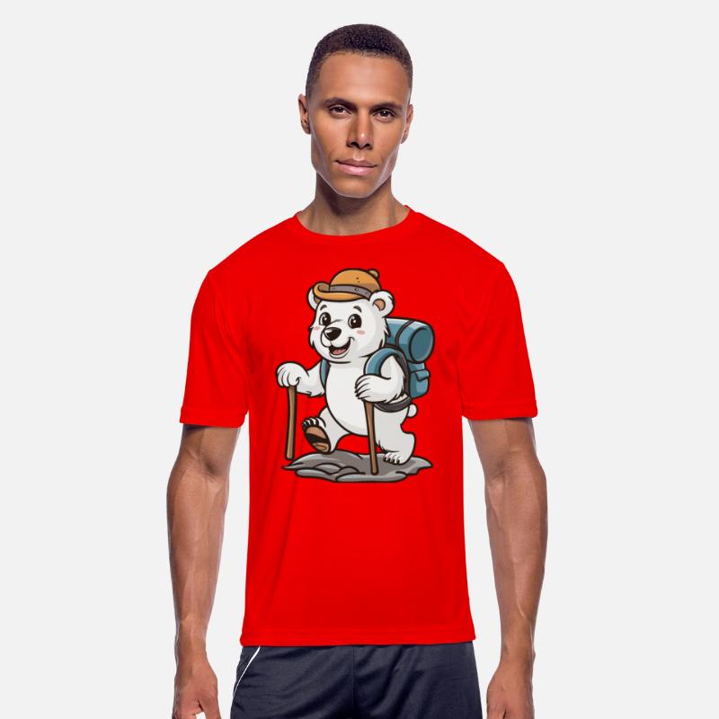 Cute Hiking polar bear Adventure Cartoon