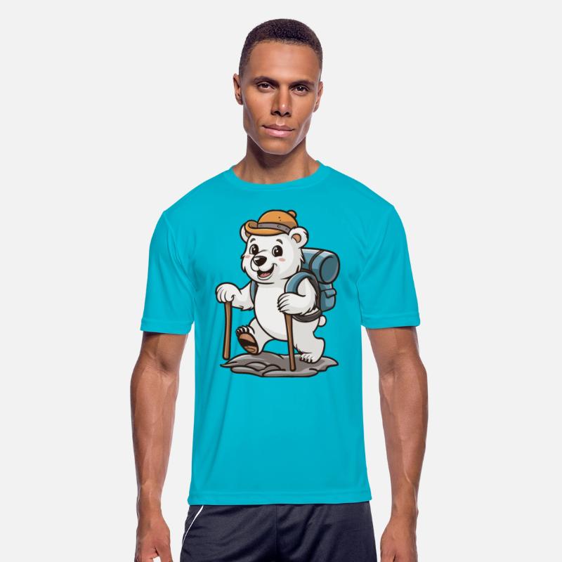 Cute Hiking polar bear Adventure Cartoon