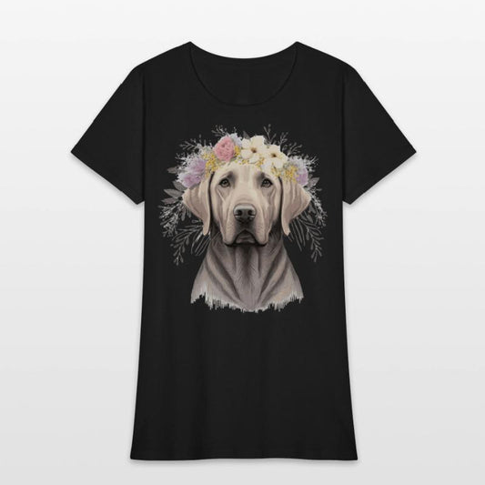Cute Labrador Retriever Flower Crown Pet Dog Flora