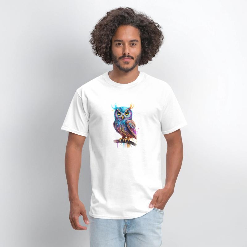 Cute Owl Bird Hunter Colorful Watercolor Graphic 3