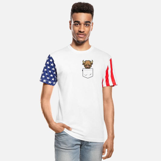 Cute Pocket Scottish Highland Cow Farm Girl