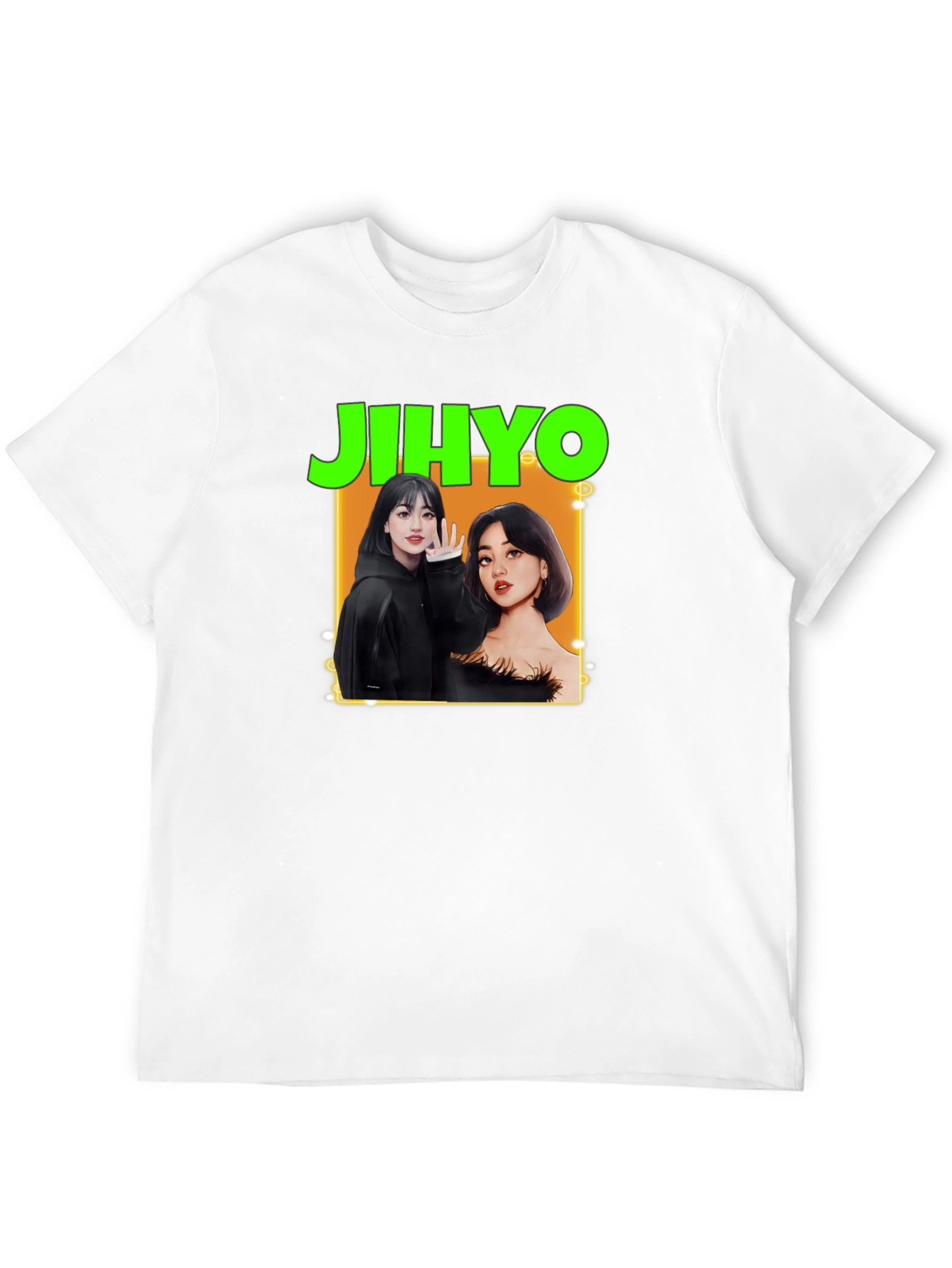 JIHYO Graphic Tee - Trendy K-Pop Fashion