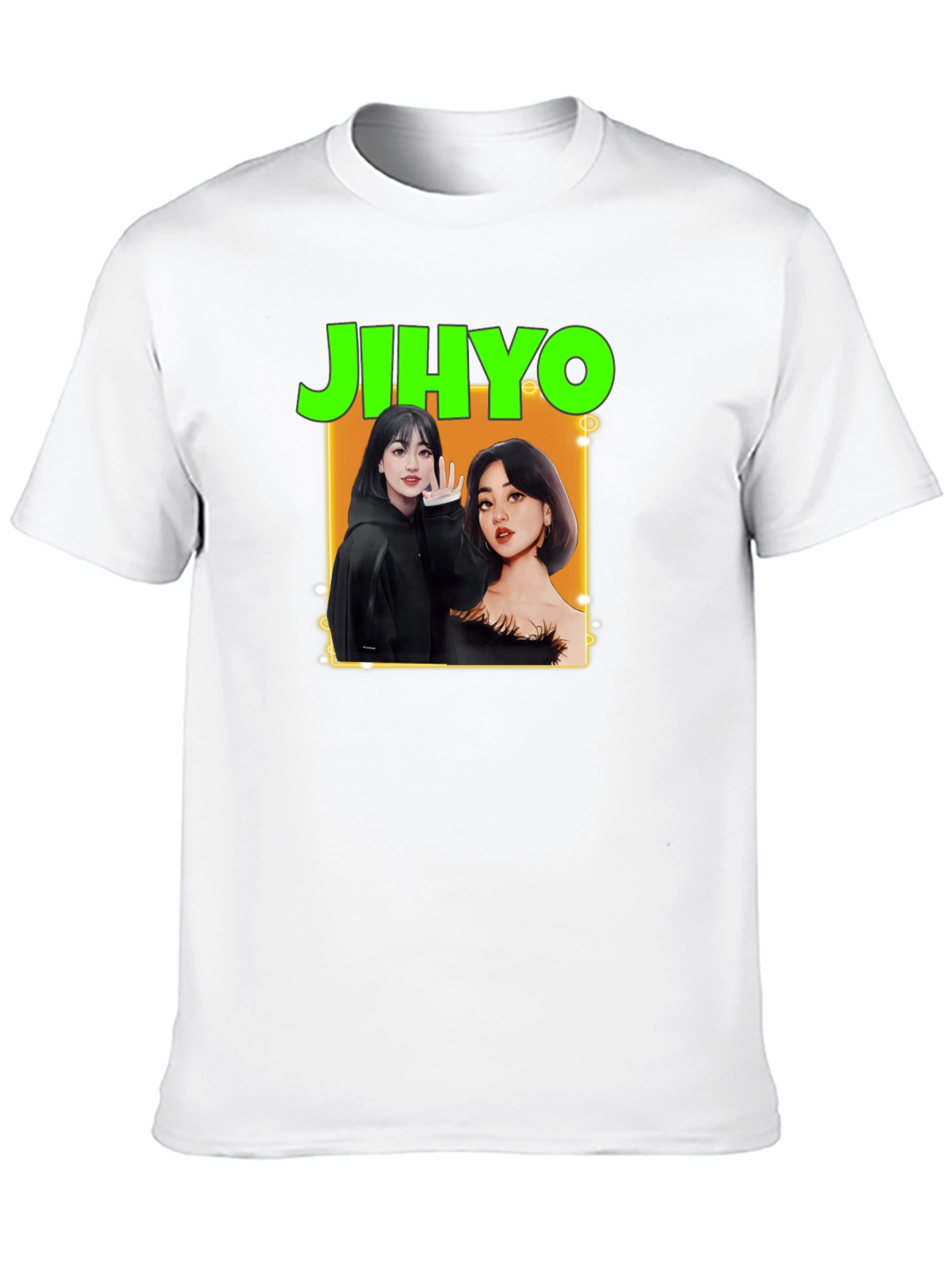 JIHYO Graphic Tee - Trendy K-Pop Fashion