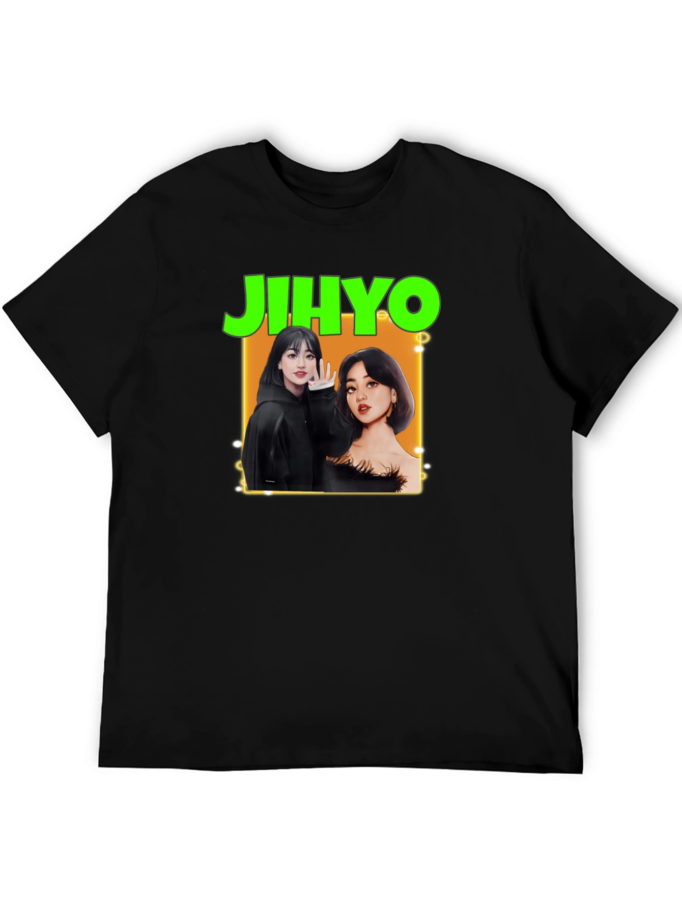 JIHYO Graphic Tee - Trendy K-Pop Fashion