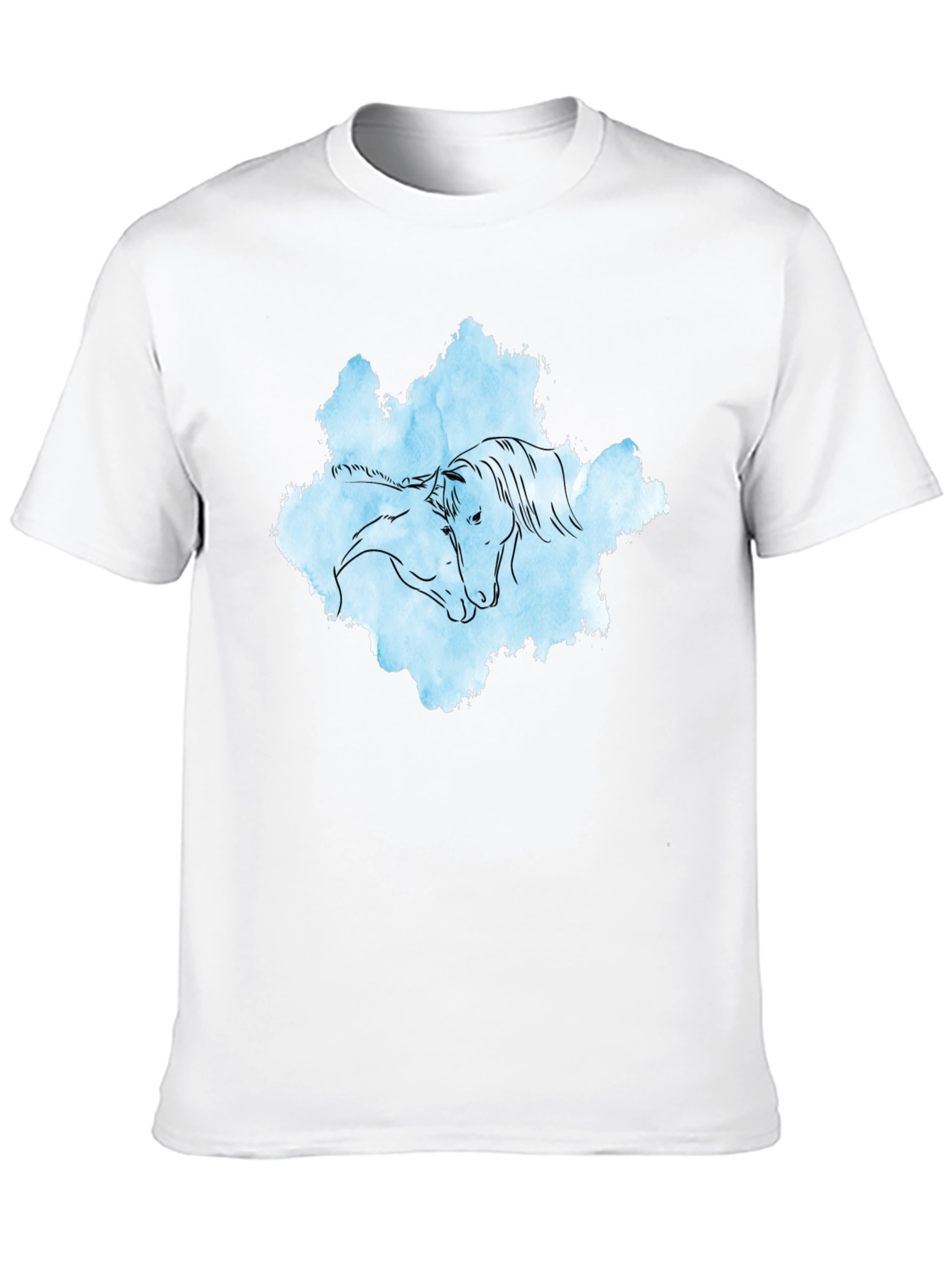 Horse Embrace Graphic T-Shirt - Black